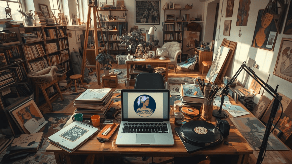 Digital Wellness and Culture Recommendations - wallpaper, representing a messing artist loft space.